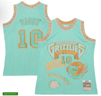 Mike Bibby Vancouver Grizzlies Mitchell & Ness 1998/99 Swingman Sidewalk Sketch Jersey - Mint