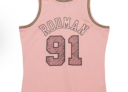 Men Chicago bulls sidewalk sketch Dennis Rodman jersey