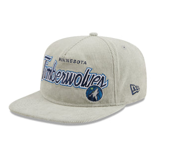 MINNESOTA TIMBERWOLVES New Era The Golfer Corduroy 9FIFTY Snapback Hat - Gray