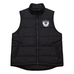 In The Clutch Puffer Vest Vintage Logo Oakland Raiders
