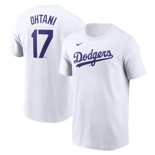 Nike Shohei Ohtani Los Angeles Dodgers White 2024 Fuse Name & Number T-Shirt