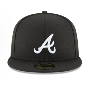 ATLANTA BRAVES SIDEPATCH 2021 WORLD SERIES 59FIFTY FITTED HAT - BLACK/ WHITE