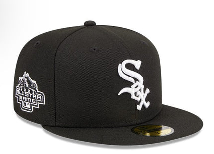 Chicago White Sox New Era Black and White Side Patch 59FIFTY Fitted Hat - Men's
