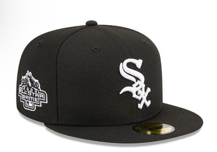 Chicago White Sox New Era Black and White Side Patch 59FIFTY Fitted Hat - Men's