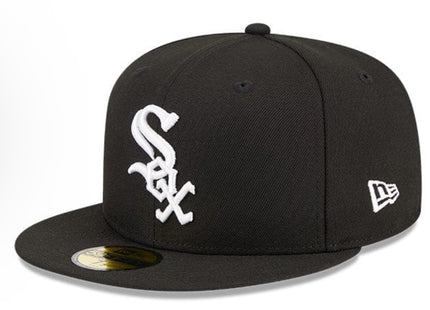 Chicago White Sox New Era Black and White Side Patch 59FIFTY Fitted Hat - Men's