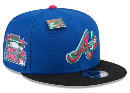 Men's Atlanta Braves New Era Royal/Black Watermelon Big League Chew Flavor Pack 9FIFTY Snapback Hat