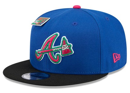 Men's Atlanta Braves New Era Royal/Black Watermelon Big League Chew Flavor Pack 9FIFTY Snapback Hat