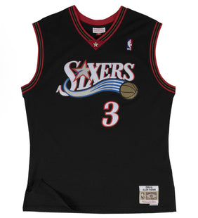 Men Philadelphia 76ers Iverson jersey black