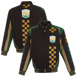 JH Design Rolex 24 at Daytona Full-Snap Uniform Twill Jacket - Black/Green