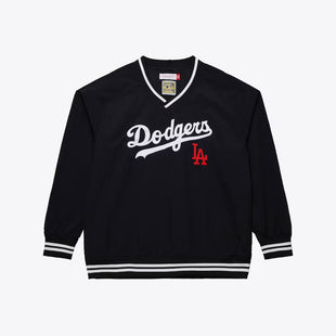 Men's Black Los Angeles Dodgers Cooperstown Collection Vintage Pullover