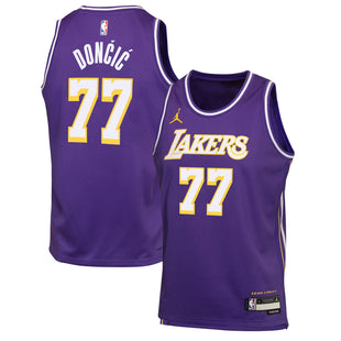 Youth Los Angeles Lakers Luka Dončić Jordan Brand Purple Swingman Jersey - Statement Edition