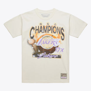Los Angeles Lakers Cream Hardwood Classics Boom T-Shirt
