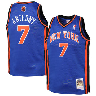 Carmelo Anthony New York Knicks Mitchell & Ness Youth 2010/11 Hardwood Classics Swingman Jersey - Blue