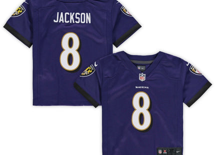 Youth Toddler Baltimore Ravens Lamar Jackson Nike Purple Game Jersey