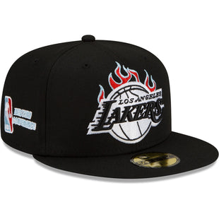 New Era Los Angeles Lakers Black Western Conference Fire 59FIFTY Fitted Hat