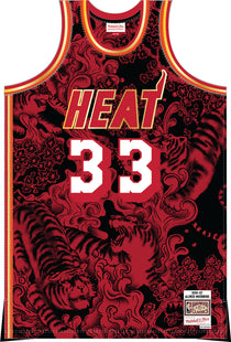 Men Water Tiger Men Miami Heat Alonzo Mourning jersey