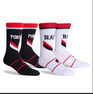 Blazers home away 2pk pkwy socks