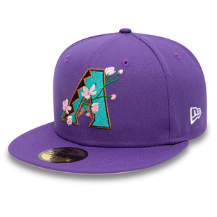 Men's Arizona Diamondbacks New Era Black 2001 World Series Bloom Side Patch 59FIFTY Fitted Hat