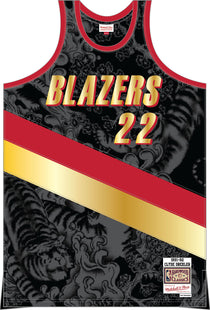 Men Water Tiger Men trial blazers drexler jersey