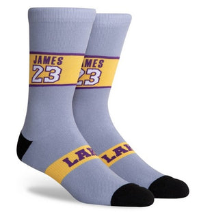 PKWY Los Angeles Lakers Hi Wire Lebron James socks