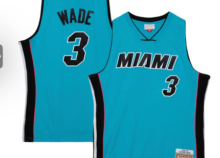 Men Neon Tropical  Men Miami heat wade Swingman jersey