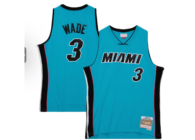 Men Neon Tropical  Men Miami heat wade Swingman jersey