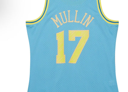 Chris Mullin Golden State Warriors Mitchell & Ness 1993/94 Swingman Sidewalk Sketch Jersey - Light Blue