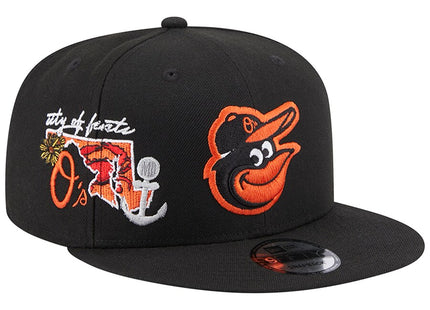 Men's Baltimore Orioles New Era Black Icon 9FIFTY Snapback