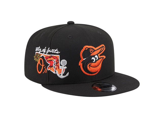 Men's Baltimore Orioles New Era Black Icon 9FIFTY Snapback