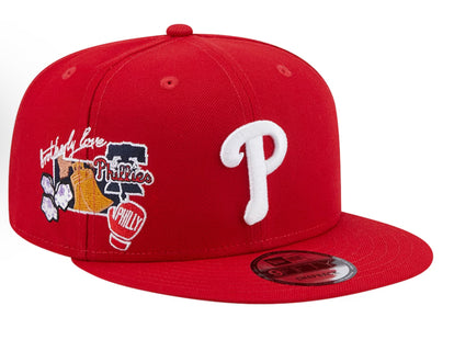 Philadelphia Phillies New Era Icon 9FIFTY Snapback - Red