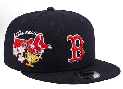 Men's Boston Red Sox New Era Navy Icon 9FIFTY Snapback