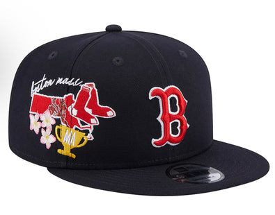 Men's Boston Red Sox New Era Navy Icon 9FIFTY Snapback