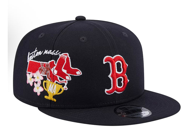 Men's Boston Red Sox New Era Navy Icon 9FIFTY Snapback