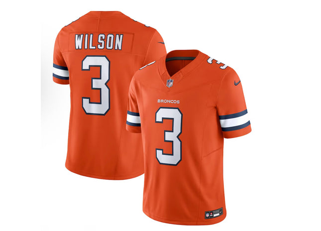 Men's Denver Broncos Russell Wilson Nike Orange Vapor F.U.S.E. Limited Jersey