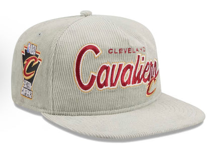 Men's Cleveland Cavaliers New Era Gray The Golfer Corduroy 9FIFTY Snapback Hat