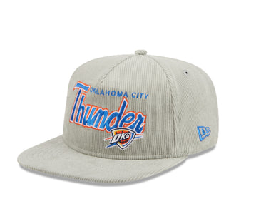 OKLAHOMA CITY THUNDER New Era The Golfer Corduroy 9FIFTY Snapback Hat - Gray