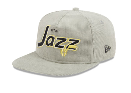 UTAH JAZZ New Era The Golfer Corduroy 9FIFTY Snapback Hat - Gray