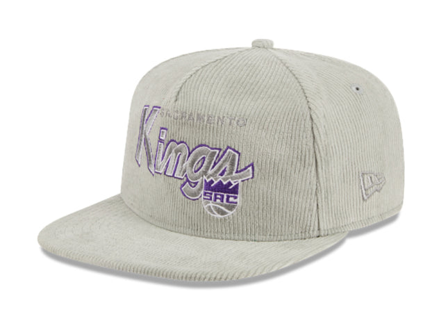 SACRAMENTO KINGS New Era The Golfer Corduroy 9FIFTY Snapback Hat - Gray
