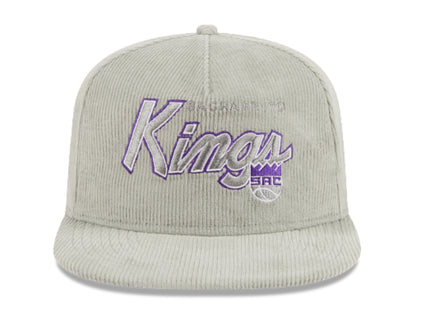 SACRAMENTO KINGS New Era The Golfer Corduroy 9FIFTY Snapback Hat - Gray