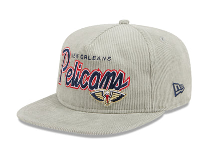 NEW ORLEANS New Era The Golfer Corduroy 9FIFTY Snapback Hat - Gray