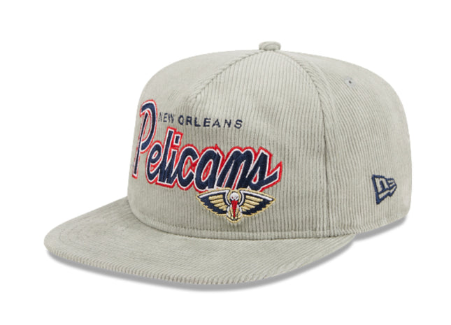 NEW ORLEANS New Era The Golfer Corduroy 9FIFTY Snapback Hat - Gray