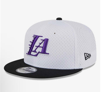 LA Lakers NBA Mesh Crown White 9FIFTY Snapback Cap