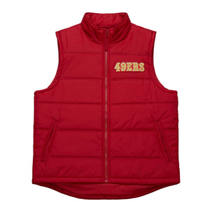 In The Clutch Puffer Vest Vintage Logo San Francisco 49ers