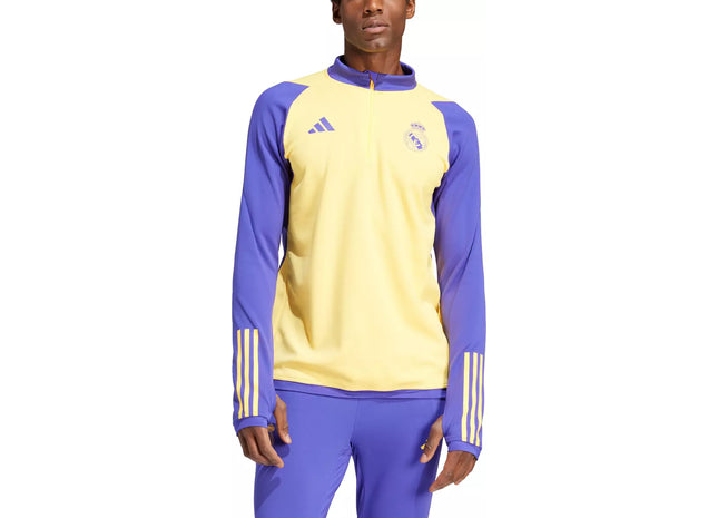 adidas Adult Real Madrid 2024 Navy Quarter-Zip Pullover Shirt