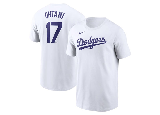 Nike Shohei Ohtani Los Angeles Dodgers White 2024 Fuse Name & Number T-Shirt