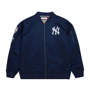 Lightweight Satin Bomber Vintage Logo New York Yankees
