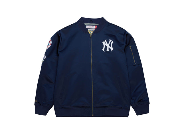 Lightweight Satin Bomber Vintage Logo New York Yankees