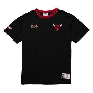 Men Jacquard Ringer SS Tee Vintage Logo Chicago Bulls
