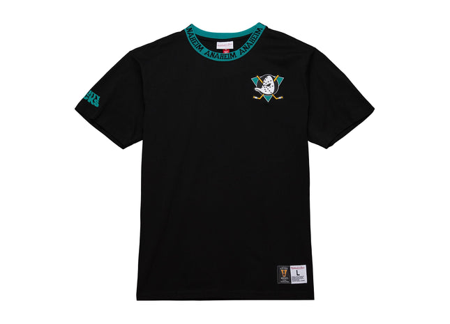 Jacquard Ringer SS Tee Vintage Logo Anaheim Ducks