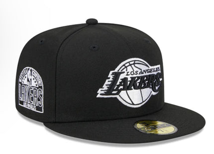 LOS ANGELES LAKERS SIDEPATCH WESTERN CONFERENCE 59FIFTY FITTED HAT - BLACK/ WHITE